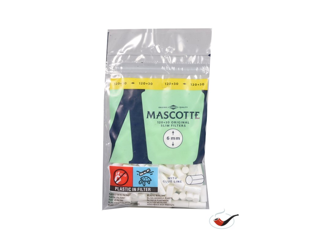 Cigaretové filtry Mascotte Slim Filter 120+30/150