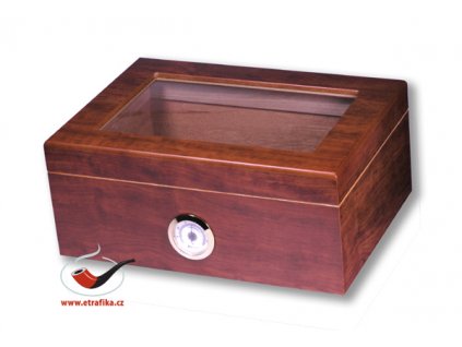 Doutníkový Humidor Angelo hnědý 50D prosklený