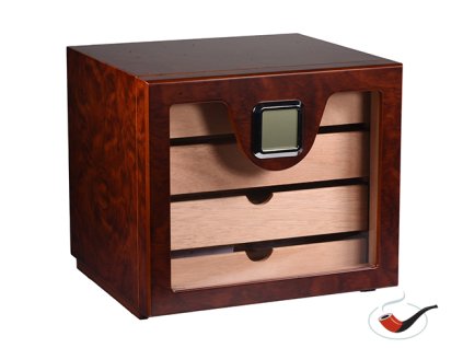 Doutníkový Humidor Cabinet hnědý malý 60D