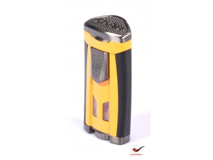 13877 4 doutnikovy zapalovac xikar 573yl hp3 lighter burnt yellow