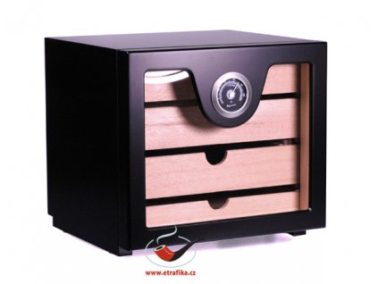 Doutníkový Humidor Cabinet černý