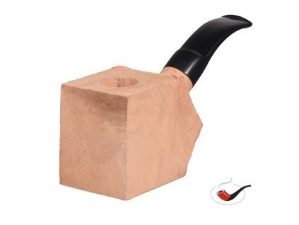 Přířez na výrobu dýmky s náustkem bent ebonit 05