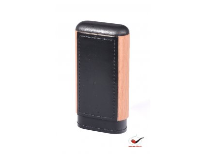 36215 kozene pouzdro na 3 doutniky wood kozene cerne