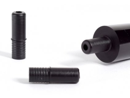 Teflonový čep bezfiltrový černý 7 mm vroubkovaný