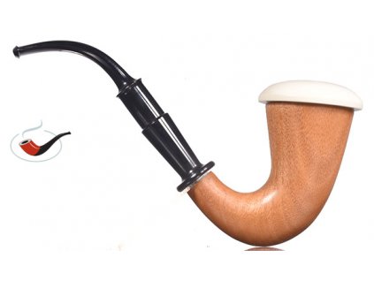 43596 1 dymka white pipes wooden calabash meerschaum no 2