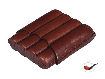 Kožené pouzdro Lubinski cigar case leather for 4 Toscanello brown M50884C