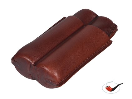 Kožené pouzdro Lubinski cigar case leather for 2 Toscanello brown M50882C