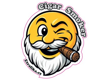 smajlik bily plnovous doutnik cesta text