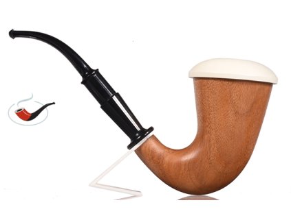 Dýmka White Pipes Wooden Calabash Meerschaum No.3 - 02