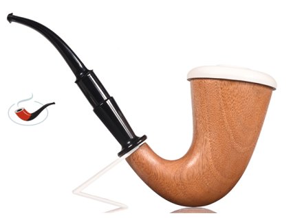 Dýmka White Pipes Wooden Calabash Meerschaum No.3 - 03