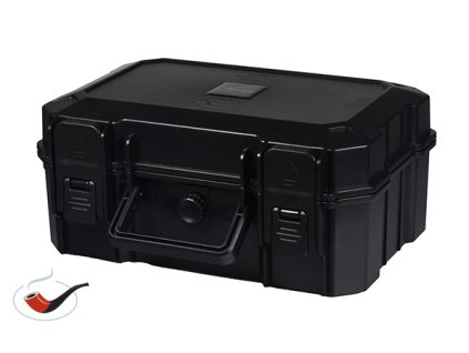 Doutníkový cestovní humidor H.R. Passatore acryl black 560818/15