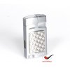 13598 3 doutnikovy zapalovac xikar 524slh forte soft flame lighter silver houndstooth