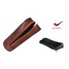 36545 2 kozene pouzdro na 1 dymku a prislusenstvi tmave hnede