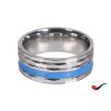 Ozdobný kovový kroužek na dýmku 15 diamond silver blue