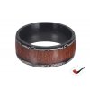 Ozdobný kovový kroužek na dýmku 17 black wood black ornament