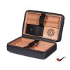 49395 3 travel humidor na 6 doutniku a prislusenstvi se zapalovacem kozeny cerny
