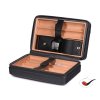 49395 4 travel humidor na 6 doutniku a prislusenstvi se zapalovacem kozeny cerny