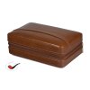 Travel humidor na 6 doutníků a příslušenství se zapalovačem kožený hnědý