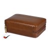 Travel humidor na 6 doutníků a příslušenství se zapalovačem kožený hnědý