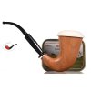 Dýmka White Pipes Wooden Calabash Meerschaum No.3 - 02