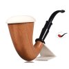 Dýmka White Pipes Wooden Calabash Meerschaum No.3 - 02