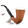 Dýmka White Pipes Wooden Calabash Meerschaum No.3 - 02