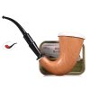 Dýmka White Pipes Wooden Calabash Meerschaum No.3 - 03