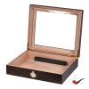 Doutníkový Humidor Passatore walnut glass window/20