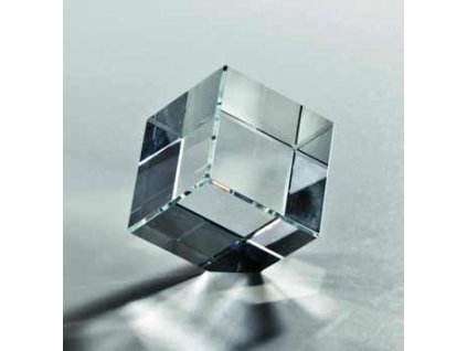sklo, kryštáľ - 66981, ťažitko kocka číra (Varianta sklo, kryštáľ - 66981, ťažitko kocka číra, 6x6 cm)