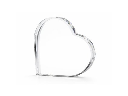 plaketa trofej sklenene srdce 7120