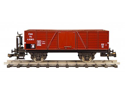 OFFENER GÜTERWAGEN ČSD REIHE VTU MIT BREMSBÜHNE
