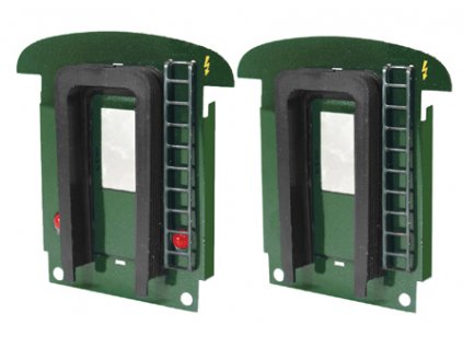 SET OF FRONT FACES WITH CORRIDOR CONNECTIONS FOR LONG COACHES WITH RED TAILLIGHT