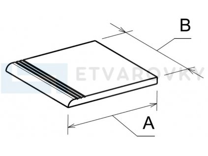SH4 - Demi Bullnosed - Čtvercová standart (Formáty čtvercové 90cm x 90cm, Orientace textury čtvercové rovnoběžně s texturou, tloušťka 20 mm)