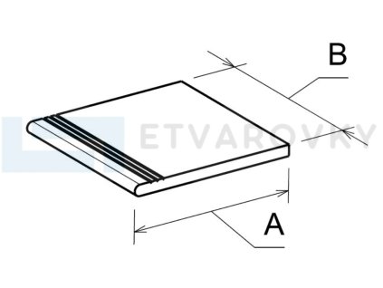 SH5 - Full Bullnosed - Čtvercová standart (Formáty čtvercové 90cm x 90cm, Orientace textury čtvercové rovnoběžně s texturou, tloušťka 20 mm)