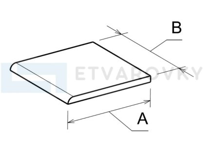 S4 - Demi Bullnosed - Čtvercová individual (Formáty čtvercové 90cm x 90cm, Orientace textury čtvercové rovnoběžně s texturou, tloušťka 20 mm)