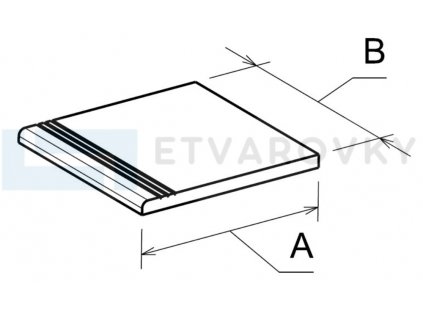 SH3 - Half Bullnosed - Čtvercová individual (Formáty čtvercové 120cm x 120cm, Orientace textury čtvercové kolmo na texturu, tloušťka 9 mm)