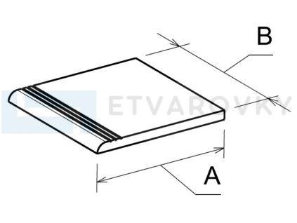 SH4 - Demi Bullnosed - Čtvercová individual (Formáty čtvercové 90cm x 90cm, Orientace textury čtvercové rovnoběžně s texturou)