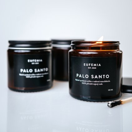 Sojová svíčka PALO SANTO – 120 ml