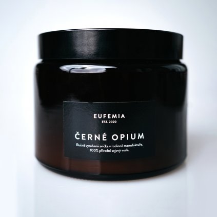 Sojová svíčka ČERNÉ OPIUM – 500 ml
