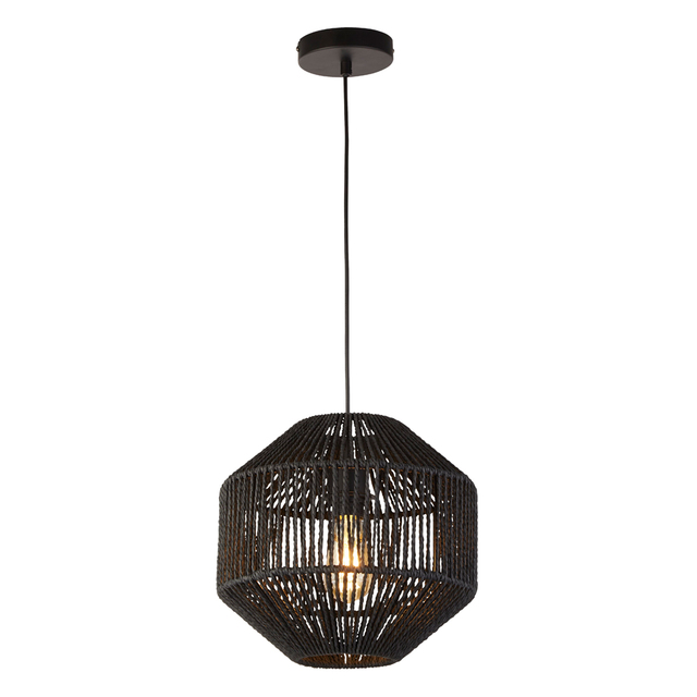 Searchlight 11203-1BK WICKER Závesné svietidlo