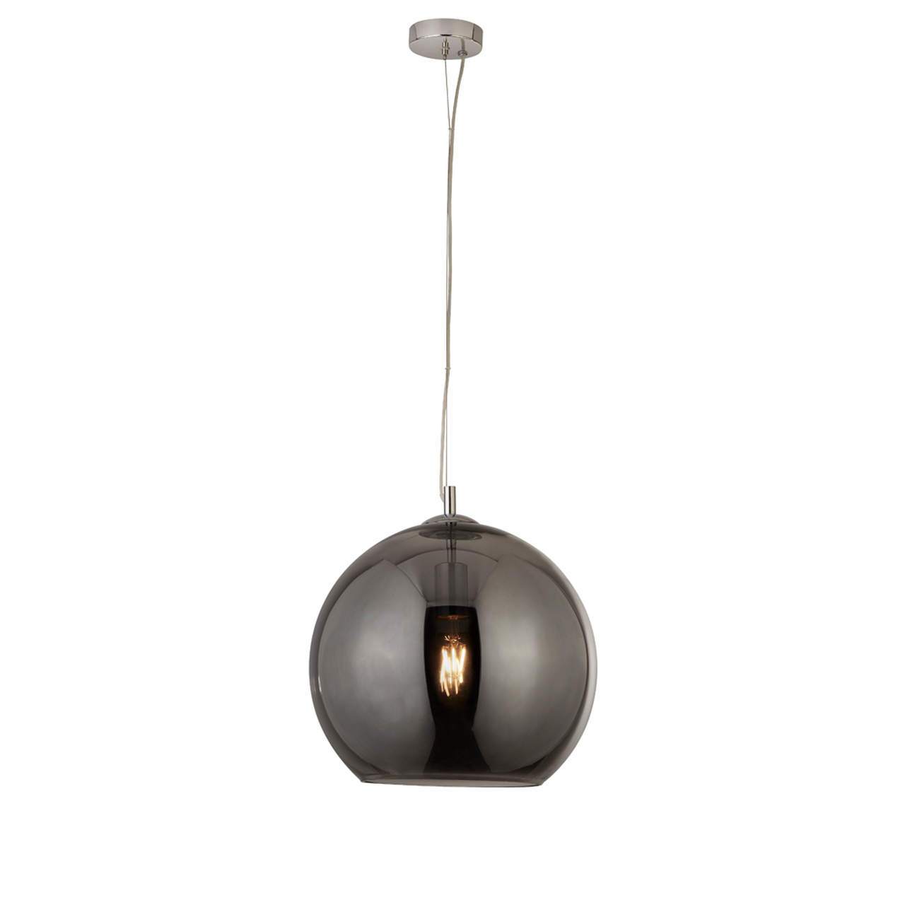 Searchlight Balls  Pendant  - Chrome Metal & Smoked Glass