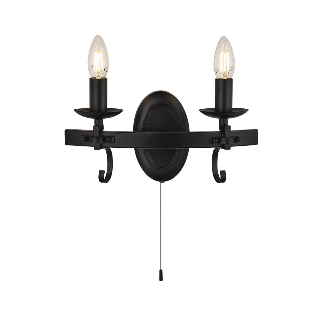 Searchlight 8902-2BK Cartwheel III nástenné svietidlo