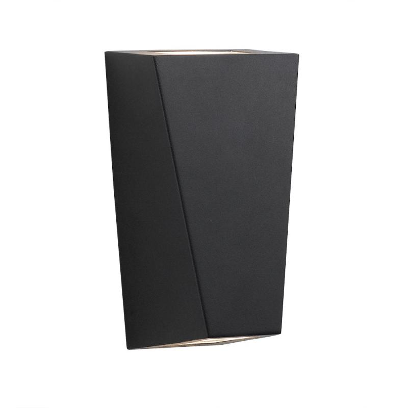 Searchlight Sheffield Outdoor Wall Light  - Black Metal & Glass