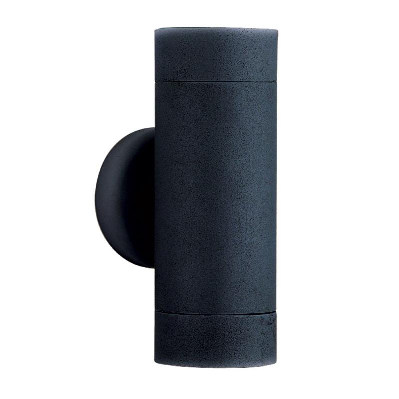 Searchlight Metro Outdoor Wall Light - Silk Black Metal & Glass