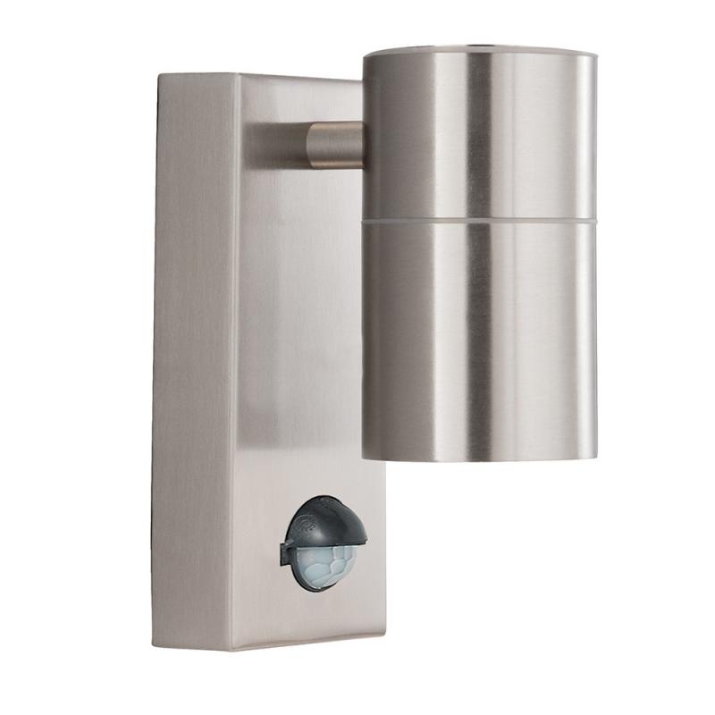 Searchlight Metro Outdoor Wall Light - Stainless Steel Metal & Glass