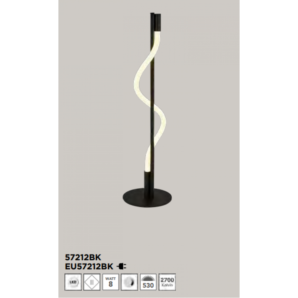 SEARCHLIGHT EU57212BK Serpent Stolné svietidlo