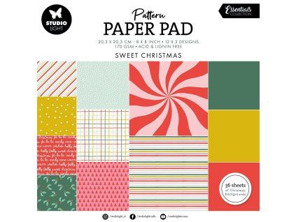 Studio Light • Essentials Pattern Paper Pad Sweet Christmas scrapbookingcz euphoriscz