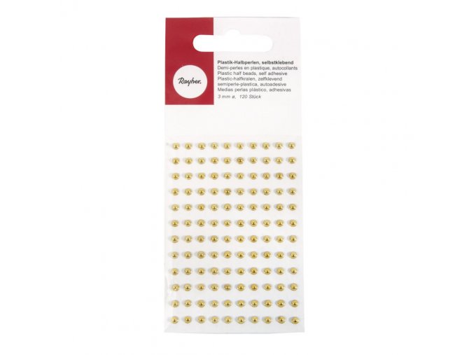platové perlicky zlata 3mm dekorace scrapbookingcz