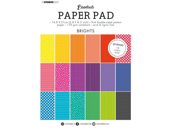 studio light brights paper pad scrapbooking papir 1 euphoriscz