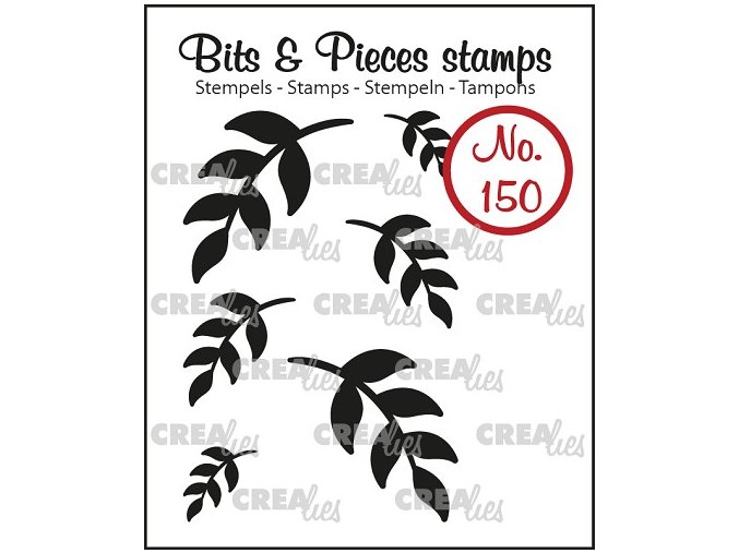 Crealies • Bits & Pieces stamp No.150 Mini leaves razitka listy scrapbooking euphoriscz